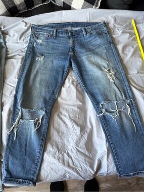 Ralph Lauren Distressed Light Blue Boyfriend Jeans